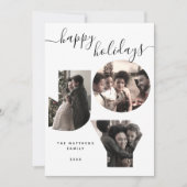 Joy Photo Collage Merry Prettige feestdagen kerst Feestdagenkaart (Voorkant)