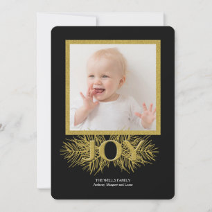 Joy Photo Holiday Card Feestdagenkaart