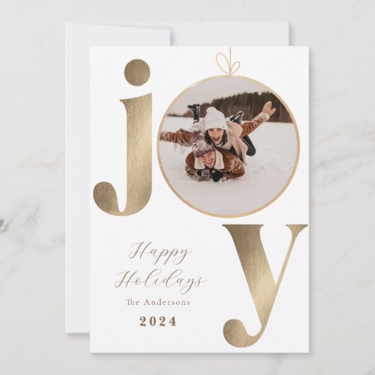 Joy Photo Holiday Kaart (Voorkant)