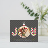 Joy Photo Holiday Kerstmis Kaart (Staand voorkant)