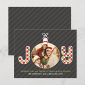 Joy Photo Holiday Kerstmis Kaart (Voorkant / Achterkant)