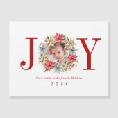 Joy Poinsettia Wreate met Afbeelding Magnetische K (Voorkant)
