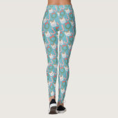 Joy Polar Beer Mask Pattern Blue Holiday Leggings (Achterkant)