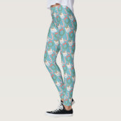 Joy Polar Beer Mask Pattern Blue Holiday Leggings (Links)
