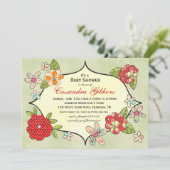 Joy Positions Invitation Baby shower - Cherry (Debout devant)