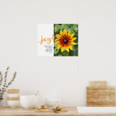 Joy Psalm 30:5 Sunflower Photo Poster (Keuken)