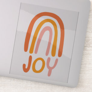 JOY Rainbow roze handlettering Sticker