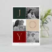 JOY-rasterfoto Folie Feestdagenkaart (Staand Voorkant)