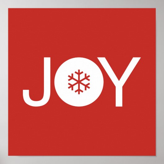 Joy Red Christmas Poster (Devant)