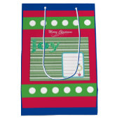 Joy Red- en Green- en Blue-kersttassen Medium Cadeauzakje (Achterkant)