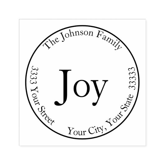 Joy Return Adres Rubberstempel (Afrduk)