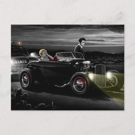 Joy Ride B&W Briefkaart (Voorkant)