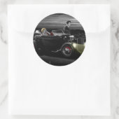 Joy Ride B&W Ronde Sticker (Tas)