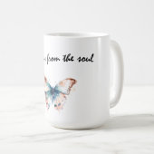 Joy Rises beroemd gemaakt door Soul Butterfly Koffiemok (Voorkant rechts)