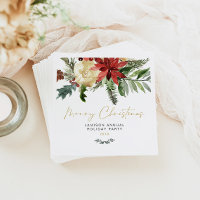 JOY Rode Poinsettia Kerstfeest Decor