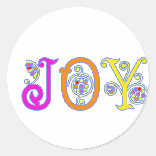 JOY! RONDE STICKER (Voorkant)