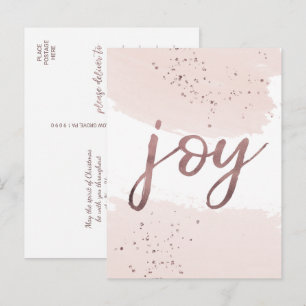 Joy   Roos Gold Kerstmis Feestdagenkaart