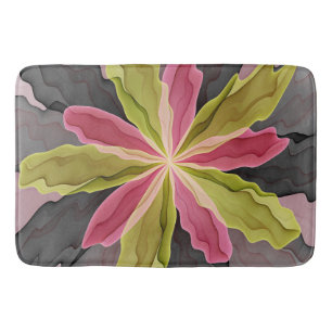 Joy, roze groene antracite Fantasy Fantasy Flower Badmat