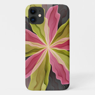 Joy, roze groene antracite Fantasy Fantasy Flower iPhone 11 Hoesje