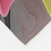 Joy, roze groene antracite Fantasy Fantasy Flower Fleece Deken (Hoek)