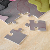 Joy, roze groene antracite Fantasy Fantasy Flower Legpuzzel (Zijkant)