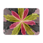 Joy, roze groene antracite Fantasy Fantasy Flower Magneet (Horizontaal)