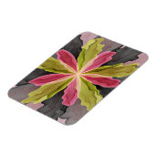 Joy, roze groene antracite Fantasy Fantasy Flower Magneet (Linkerzijde)