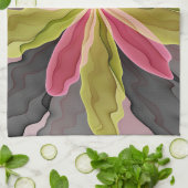 Joy, roze groene antracite Fantasy Fantasy Flower  Theedoek (Gevouwen)