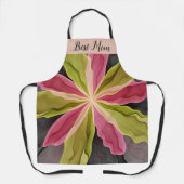 Joy, roze groene antracite, fractal Beste moeder Schort (Voorkant)