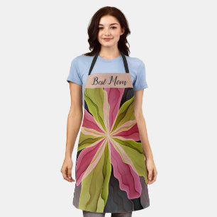Joy, roze groene antracite, fractal Beste moeder Schort
