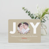 JOY Rustic | Carte photo de vacances (Debout devant)