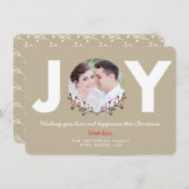 JOY Rustic | Carte photo de vacances (Devant / Derrière)