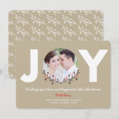 JOY Rustic | Vakantieknopkaart Feestdagenkaart (Voorkant / Achterkant)