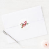Joy Santa Christmas Ronde Sticker (Envelop)