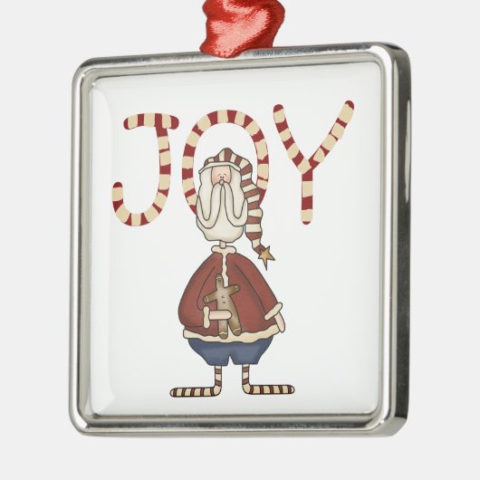 Joy Santa Keepsake Ornament (Links)