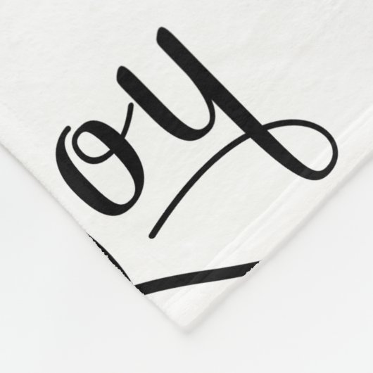 Joy Script Black Fleece Deken (Hoek)