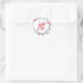 Joy script bleu wreath Sticker (Sac)
