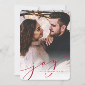 Joy Script | Elegant kerstmis Feestdagenkaart (Voorkant)