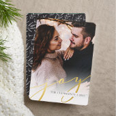 Joy Script | Elegant kerstmis Folie Feestdagenkaart