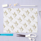 Joy Script Gold Glitter Tissuepapier (Craft)