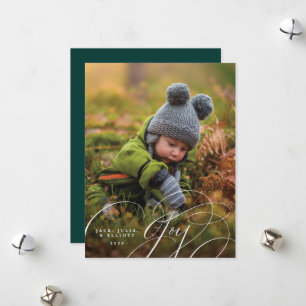 Joy Script Happy Overlay Volledige foto vakantie K Feestdagenkaart