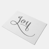 Joy Script Silver Glitter Deurmat (Schuin)