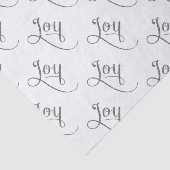 Joy Script Silver Glitter Tissuepapier (Detail)