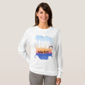 Joy Scripture Glowing Sunset Over Water T-shirt (Voorkant volledig)