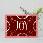 Joy Scrolly Frame Folie Feestdagenkaart (Staand Voorkant)