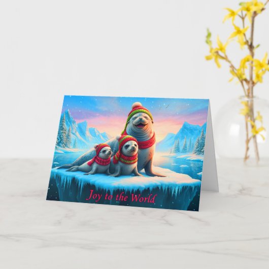 Joy Seals Plié Carte de Noël (Fleur jaune)