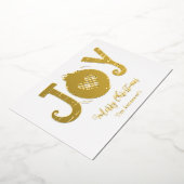 Joy Silver Gold Rose Gold Foil Carte de Noël (Rotation)