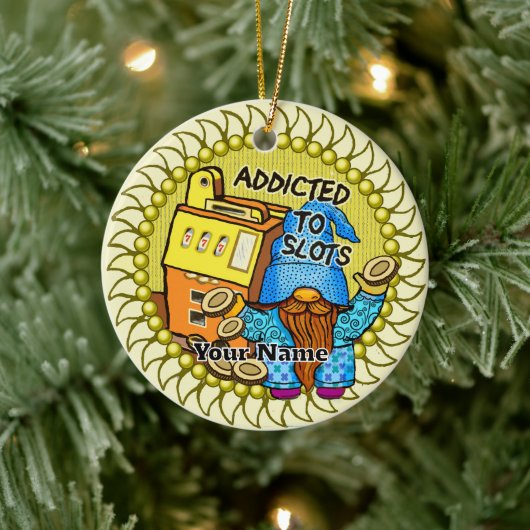 Joy slots gnome keramisch ornament (Boom)