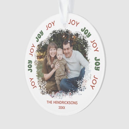 JOY Snowflake Frame Photo (devant)
