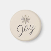Joy Snowflake Holiday Magnet (Devant)